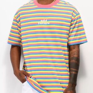 Odd Future X Zumiez Candy Stripe Unisex Short Sleeve Tee Shirt Size Small